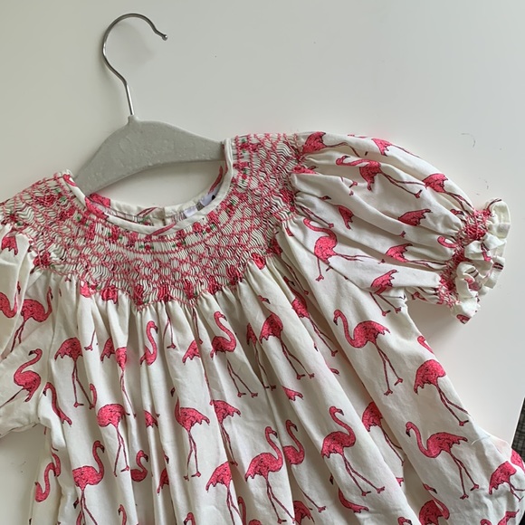 Smocked Flamingo Bishop’s Dress Size 4T - Picture 2 of 7